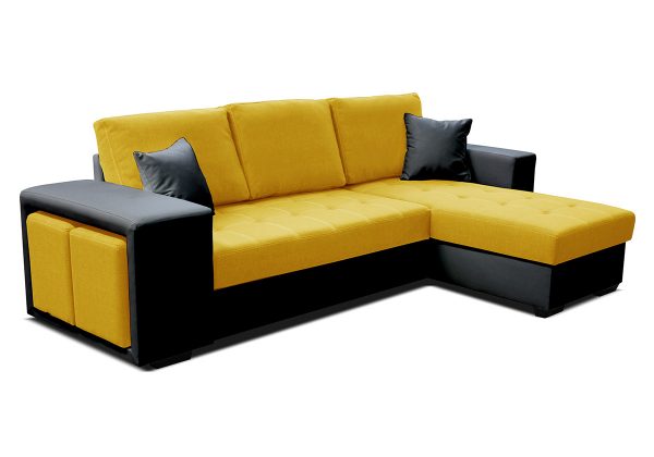 THEMA LUX / koženka Bronco 110 čierna / Inari 41 žltá